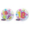 Balon, foliowy 22" QL Bubble Poj."18 Urodziny"