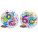 Balon, foliowy 22" QL Bubble Poj. "60 Urodziny"