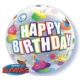 Balon, foliowy 22" QL Bubble Poj. "Happy Birthday"