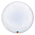 Balon foliowy 24" QL Bubble Deco "Płatki śniegu"