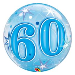 balony, balony na hel, dekoracje balonowe, balony Łódź, balony z nadrukiem, Balon foliowy 22" QL Bubble Poj. "60 gwiazdki nie