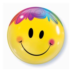 Balon foliowy 22" QL Bubble Poj. "Uśmiech z czup.