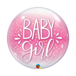balony, balony na hel, dekoracje balonowe, balony Łódź, balony z nadrukiem, Balon foliowy 22" QL Bubble Poj. Baby Girl