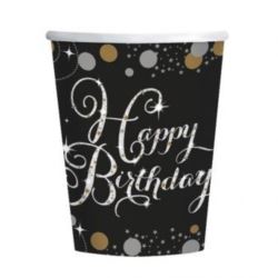 Kubeczki "Happy Birthday" uroczysto 8 szt.
