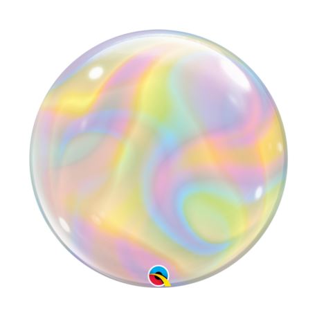 Balon foliowy 22" QL Bubble Iridescent Swirls