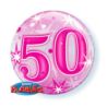 Balon foliowy 22" QL Bubble Poj. "50 gwiazdki różo