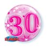 Balon foliowy 22" QL Bubble Poj. "30 gwiazdki róż