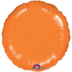 Balon, foliowy metalizowany 18" 45 cm pomarańcz
