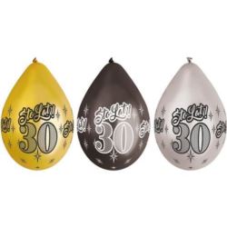 Balony Premium "30 Sto Lat!", metaliczne,12"