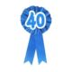 Kotylion urodzinowy "40", niebieski 1 szt.