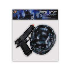 Zestaw Policyjny (kask, nóż, walki-talki, granat,