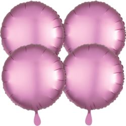 Balony foliowe okrągłe Satin Luxe Flamingo 4szt.