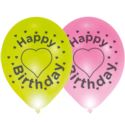 Lateksowe balony LED Happy Birthday 11'' / 4szt.