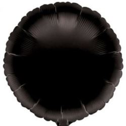 Balon foliowy okrągły - czarny 43 cm