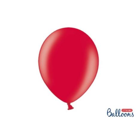 Balony Strong 30cm, Metallic Poppy Red