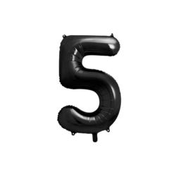 Balon foliowy Cyfra "5", 86cm, czarny