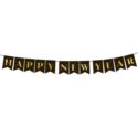 Baner Happy New Year czarny 250 cm