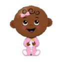 Balon foliowy 38 cali QL Baby Girl - Dark Skin Ton