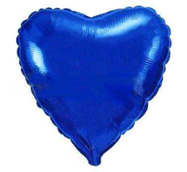Balon, foliowy 18" FX - "Serce" niebieskie