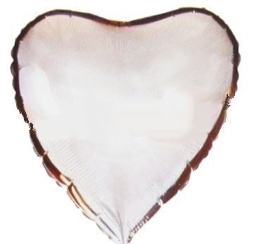 Balon, foliowy 18" FX - "Serce" srebrne