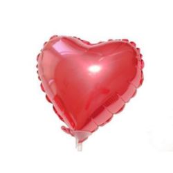 Balon, foliowy 4" FX - "Serce" (czerwone)