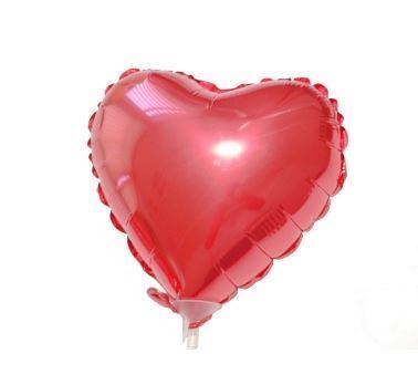 Balon, foliowy 4" FX - "Serce" (czerwone)
