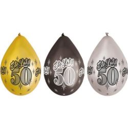 Balony Premium "50 Sto Lat!", metaliczne,12"