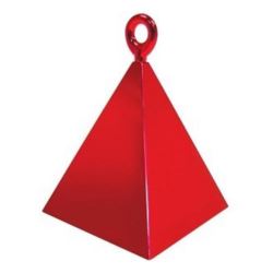 balony, balony na hel, dekoracje balonowe, balony Łódź, balony z nadrukiem, Ciężarki QL "Piramida", czerwone 1 szt.