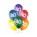 Balony 12" 40th Birthday , 6 szt.