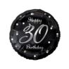 Balon foliowy B&C Happy 30 Birthday, czarny, nadru