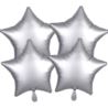 Balony foliowe gwiazdy Satin Luxe Platinum 4szt.