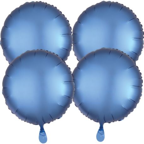 Balony foliowe okrągłe Satin Luxe Azure 4szt.