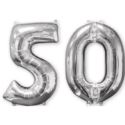 Balon foliowy "50" srebro