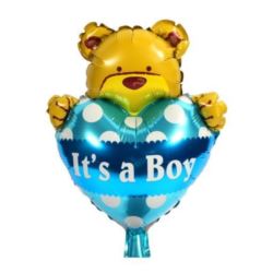 Balon foliowy 14" It`s Boy z misiem