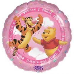 balony, balony na hel, dekoracje balonowe, balony Łódź, balony z nadrukiem, Balon foliowy 18" MD "Winnie The Pooh - It's A Gir