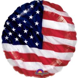 Balon, foliowy "Flaga Amerykańska" 43 CM