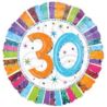Balon, foliowy 18" CIR "30-te urodziny" multicolor