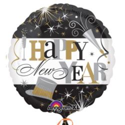 Balon, foliowy 18" CIR "Happy New Year"