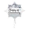 Balon foliowy "Elegant Happy Anniversary Burst"