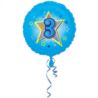 Balon foliowy urodzinowy "3" - niebieski 43 cm