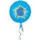 Balon foliowy urodzinowy "6" - niebieski 43 cm