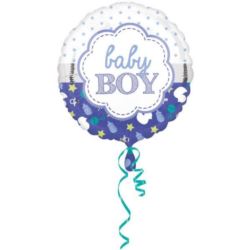 Balon foliowy okrągły - chłopiec