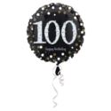 Balon foliowy "100" Uroczysto złoto&srebro 43 cm