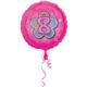 Balon foliowy urodzinowy "8" - różowy 43 cm
