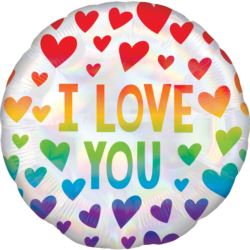 Balon foliowy okrągły " I LOVE YOU" 43cm