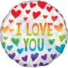 Balon foliowy okrągły " I LOVE YOU" 43cm