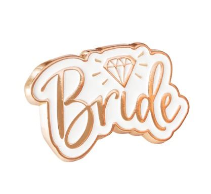 Pin emaliowany Bride rose gold