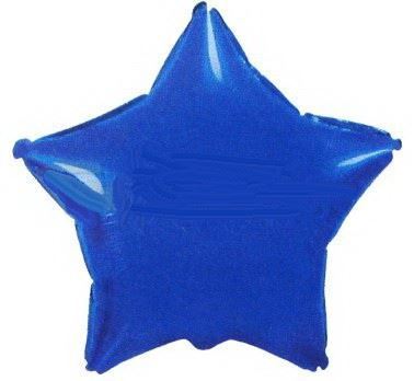Balon, foliowy 18" FX - "Gwiazda" - niebieski