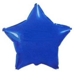 Balon, foliowy 18" FX - "Gwiazda" - niebieski