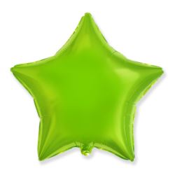balony, balony na hel, dekoracje balonowe, balony Łódź, balony z nadrukiem, Balon, foliowy 18" FX - "Gwiazda" - j.zielony